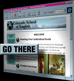 Go to the Colorado School of English Web Site in a new browser.